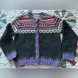 Cotton Country by Parkhurst Cardigan Sweater Button Up Size Small